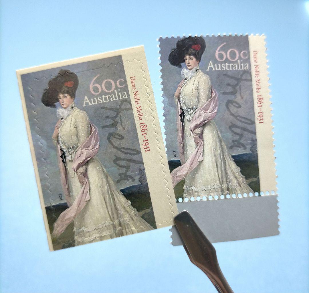 2730 外国切手 オーストラリア ネリー・メルバ生誕１５０年記念 単片2種