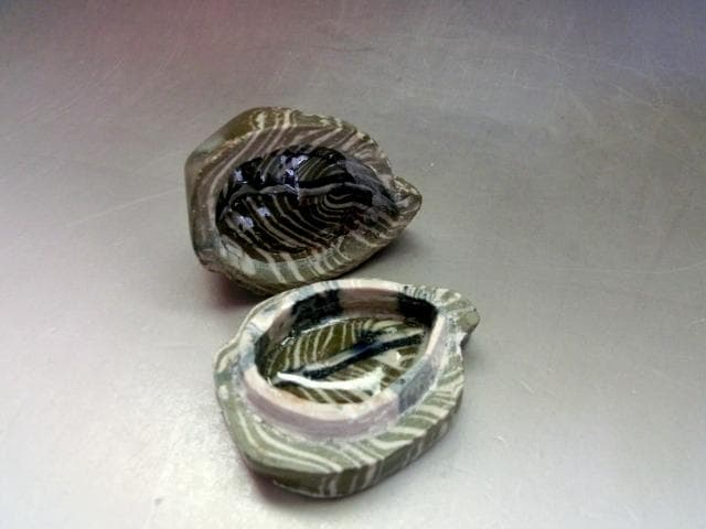 香合■表裏貫通錦「内田泰秀」木の葉香合 錦練上手 茶道具 日蓮宗法音寺住職 骨董