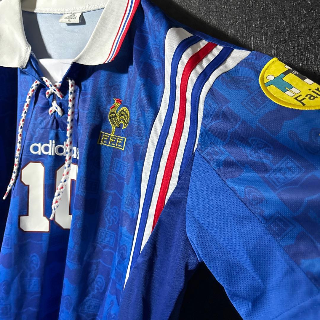 【★ジダン】 古着 adidas フランス代表 サッカー レトロ ユニフォーム