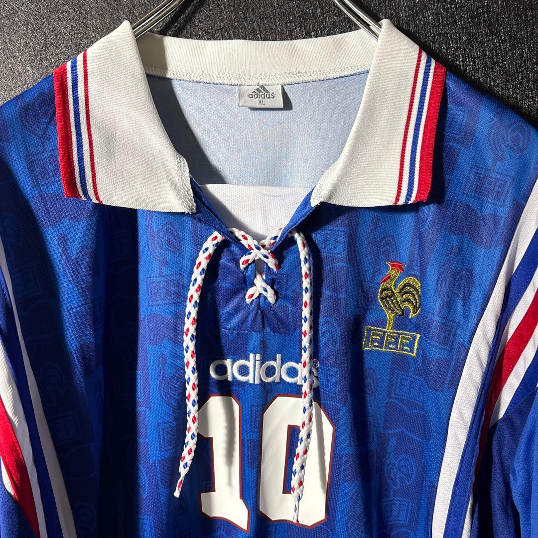 【★ジダン】 古着 adidas フランス代表 サッカー レトロ ユニフォーム