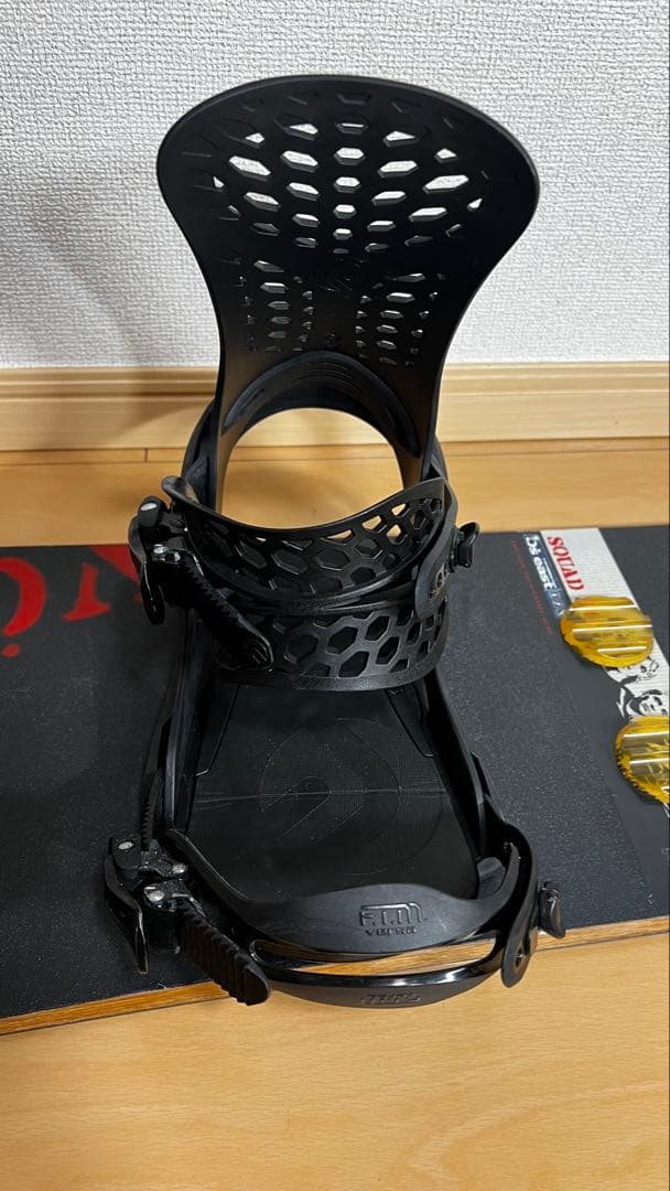 Völkl スノーボード ブラック FLUX PRビンディング付き