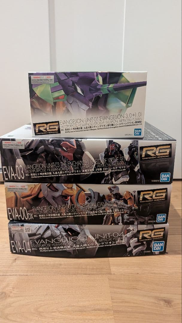 RG エヴァンゲリオン　初号機(シン劇場版)　4号機　3号機　零号機