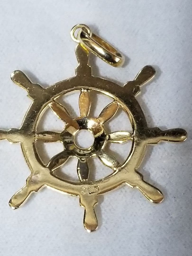 18金(K18)舵型 ペンダントトップ