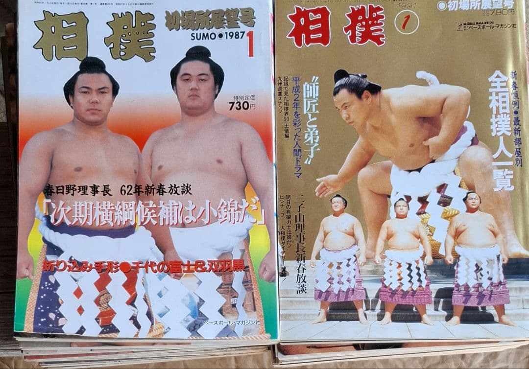 【商談中】相撲　昭和62年.平成3.4.5.6.7年　各12冊　計72冊