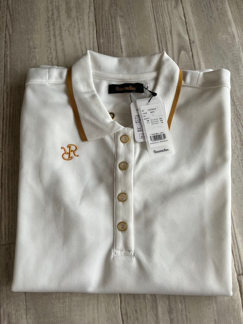 Resurrection ホワイト ポロシャツ Lサイズ　新品未使用タグ付き‼️