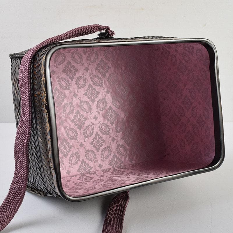 茶道具　島田竹宝斎作　御所篭　茶籠　棗　茶碗など　九点一式　共箱　FR9371H