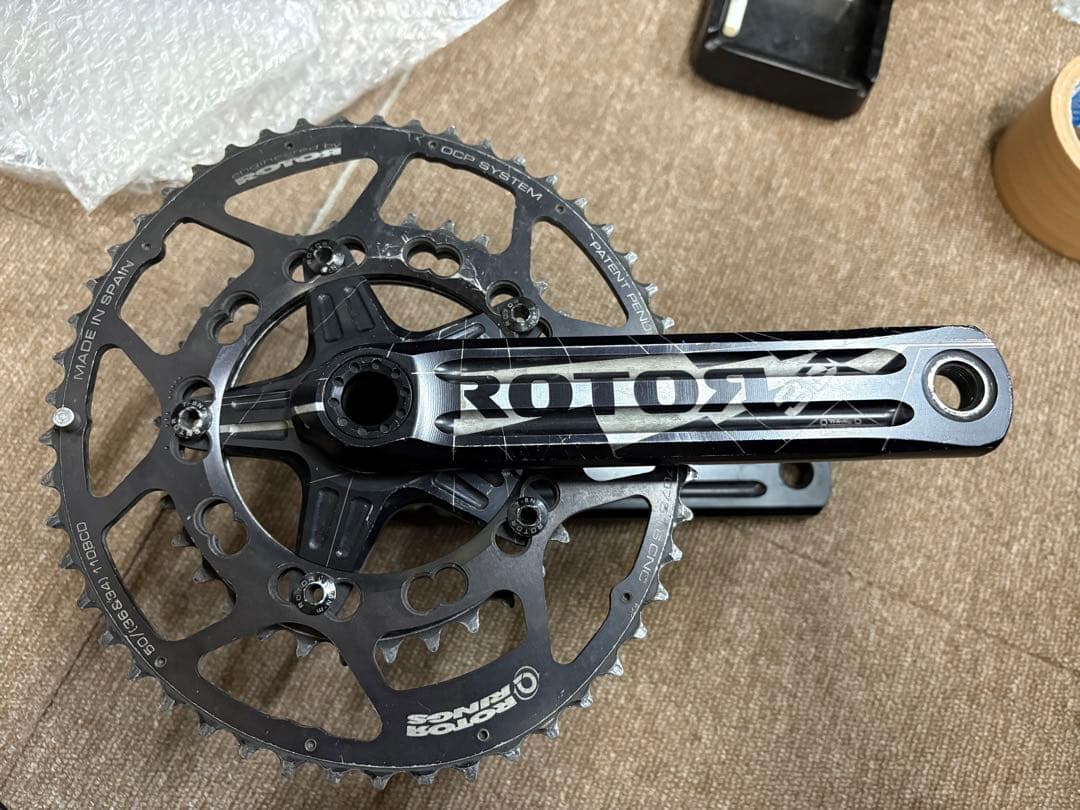 ROTOR ブラック クランクセット　楕円