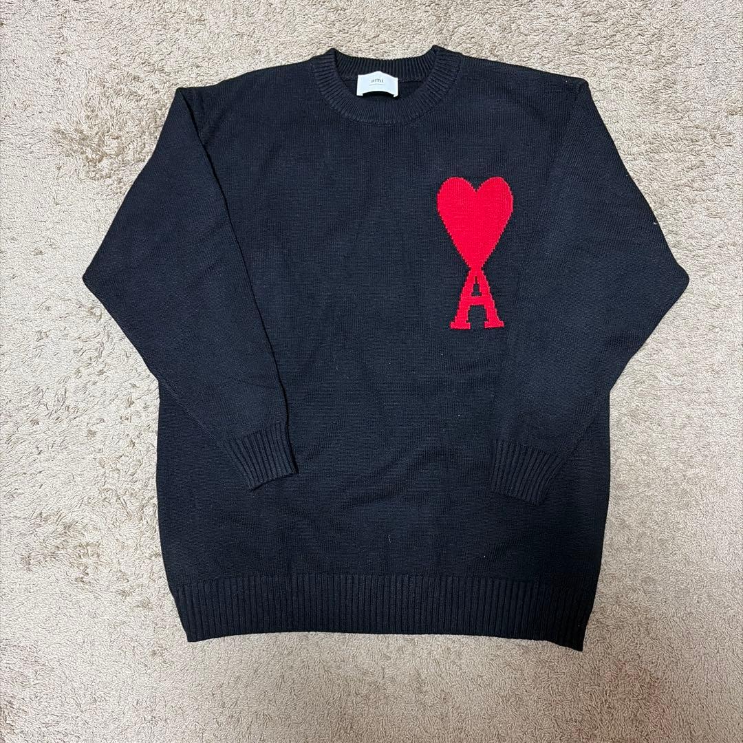 AMI Paris 秋冬 新作ブラック アミパリス ニットセーター M