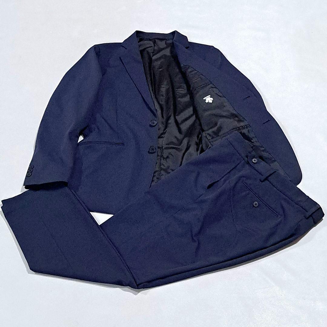 デサント　トラベルスーツ　セットアップスーツ　ストレッチ　ネイビー　AB5