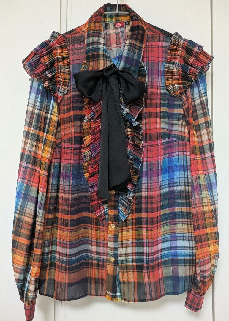 DOUBLE STANDARD CLOTHING ミックスチェックブラウス 38