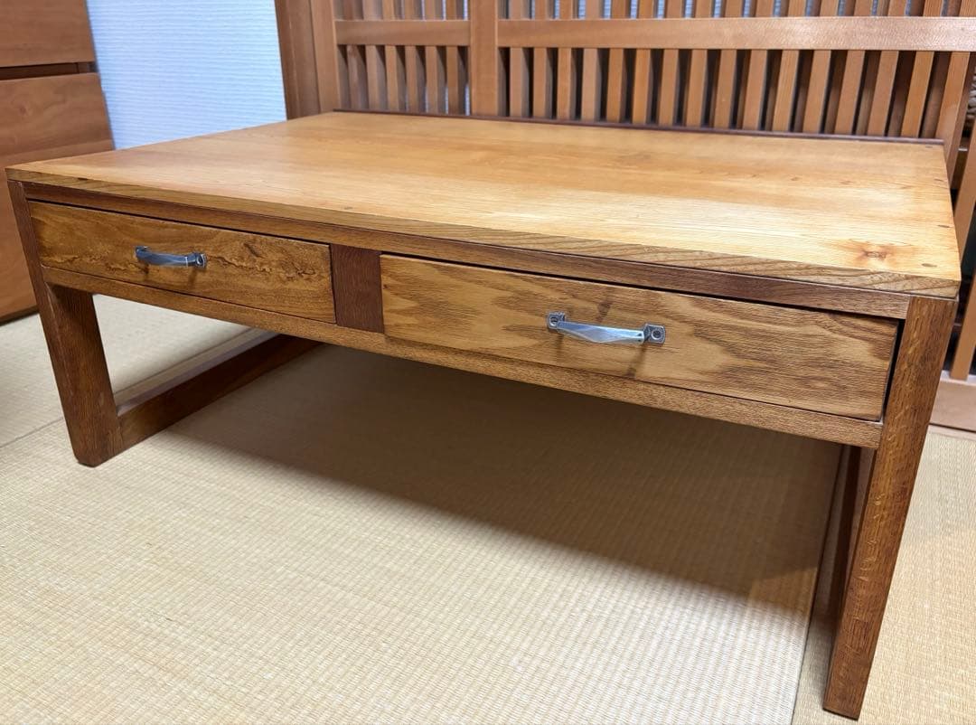 アンティーク 文机 テーブル センとナラ リペア済み