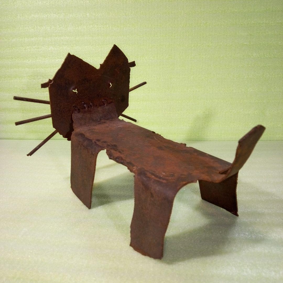 鉄の猫　ねこ　猫　CAT　にゃんにゃん　手作り　ハンドメイド　世界に一つだけ