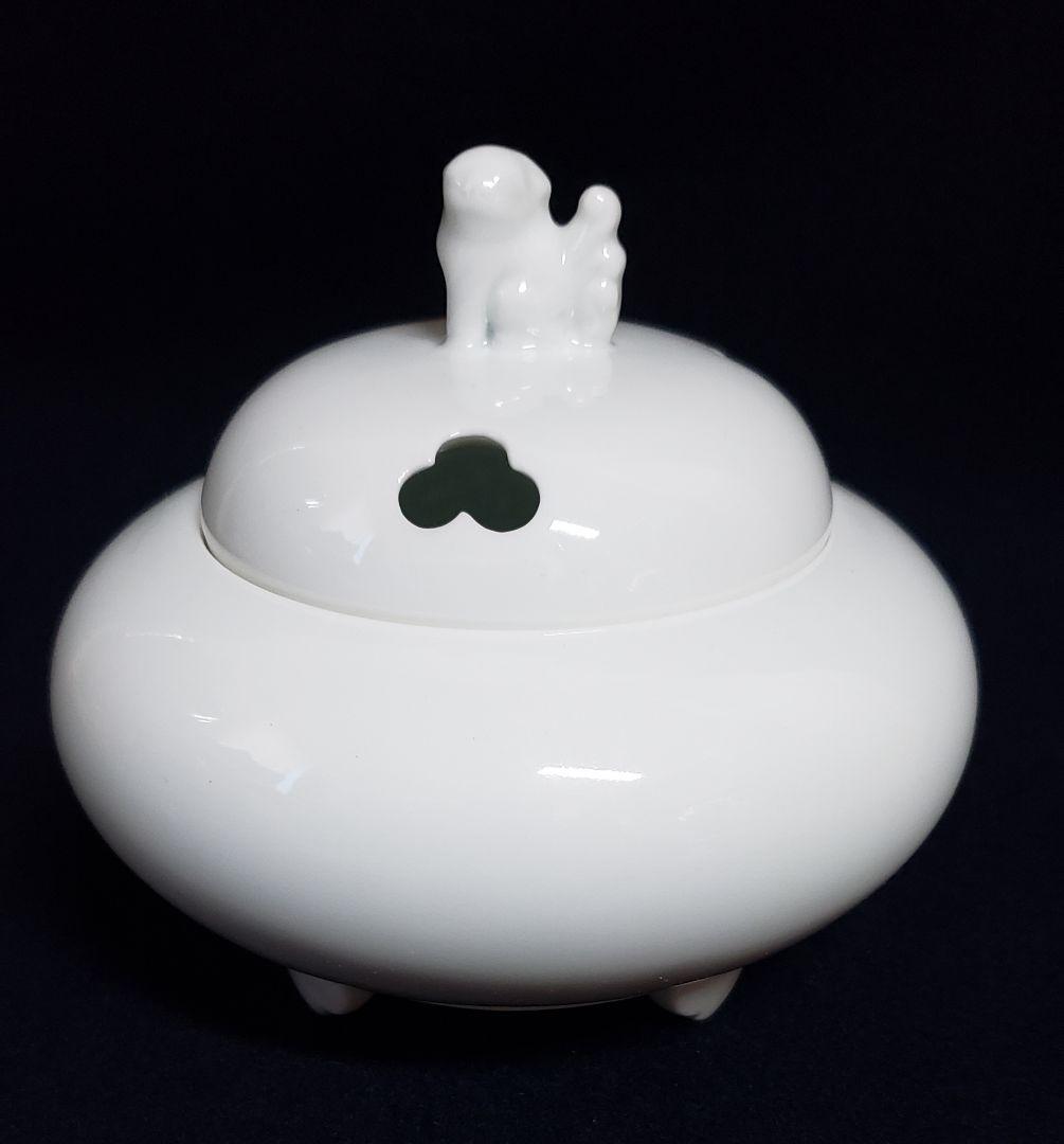 人間国宝 井上萬二 獅子 白磁 香炉 香道 煎茶 茶道 香爐