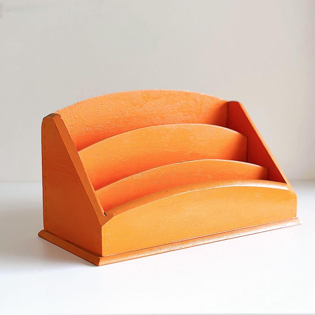 フランス ヴィンテージ 木製 レターラック レタースタンド