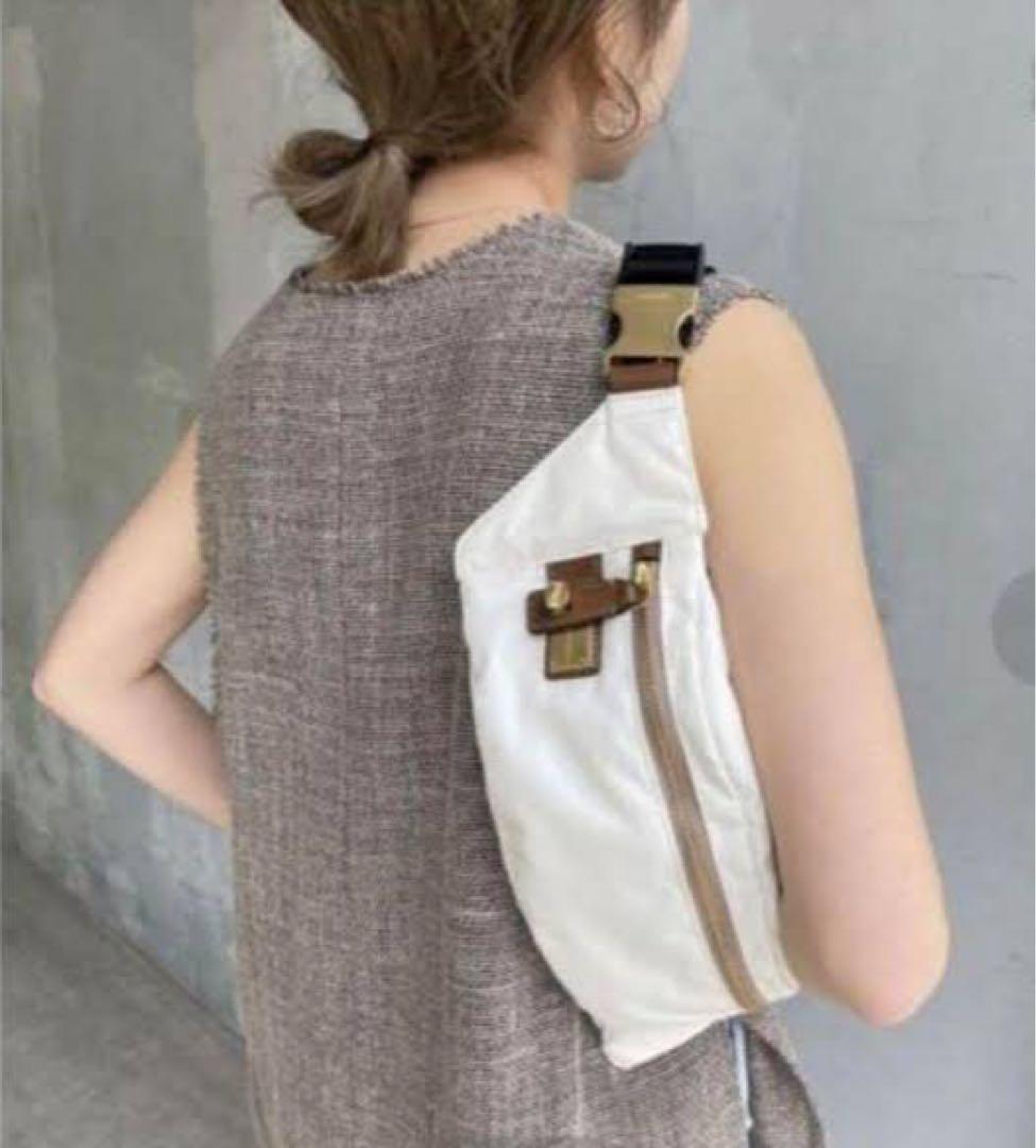 【ORSETTO / オルセット】ナイロン　ボディバッグ ウエストバッグ　白