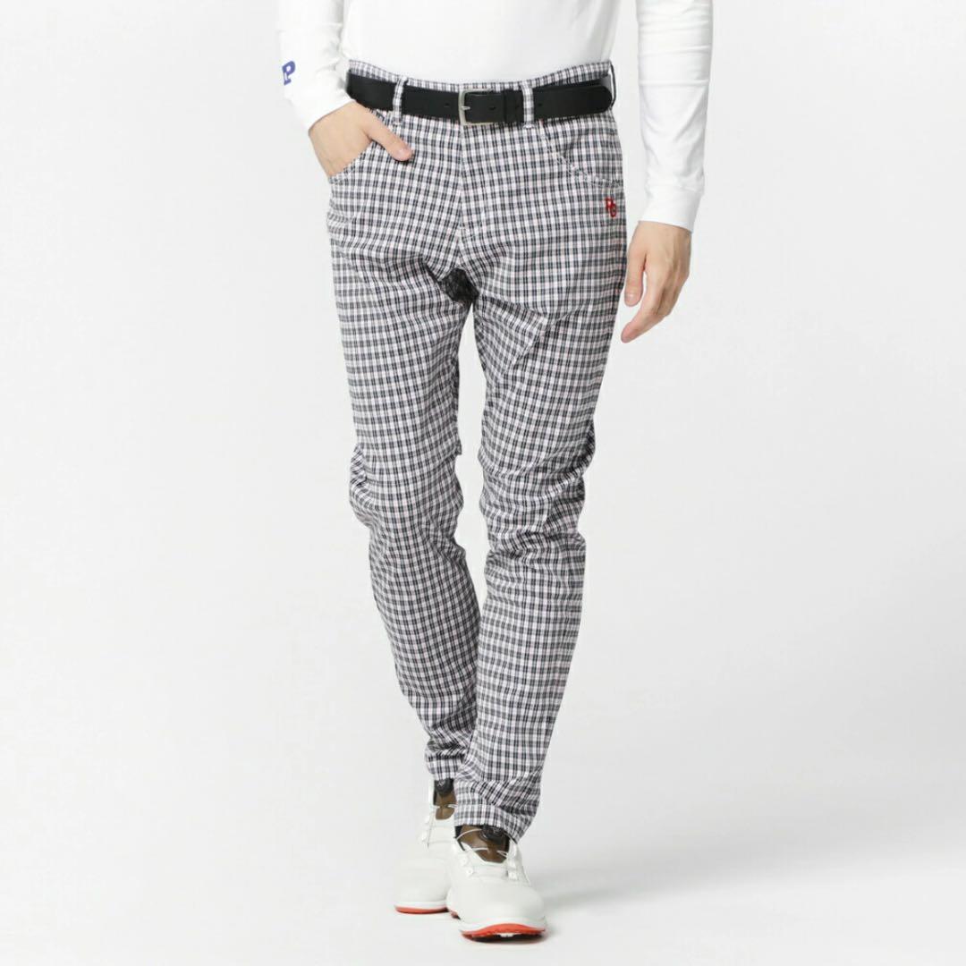 パーリーゲイツ男女共用C/Pe変形ドビーカルゼ 先染めチェックパンツサイズ3