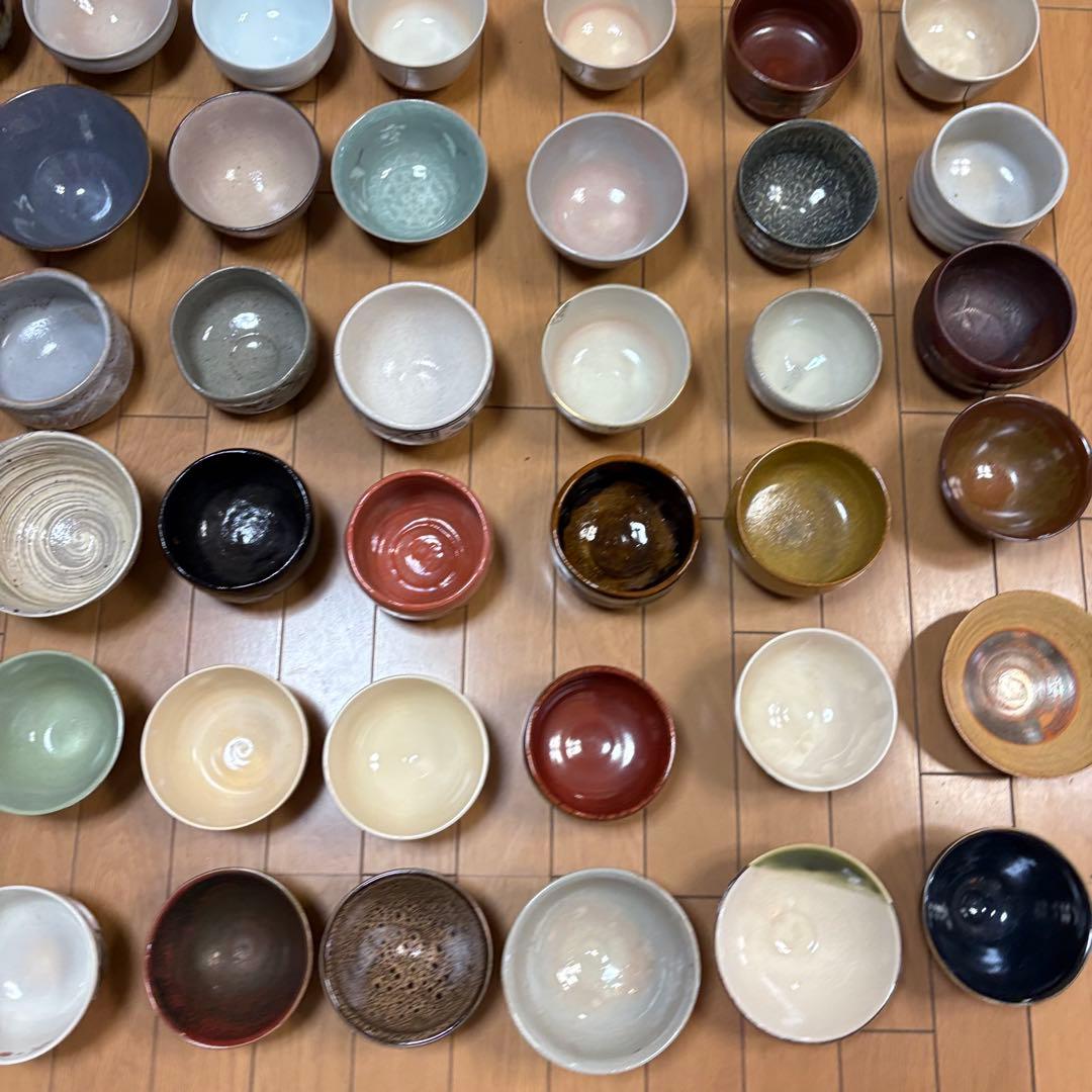 茶碗 抹茶碗 64点 茶道具 箱無し 染付 色絵 いろいろ まとめて