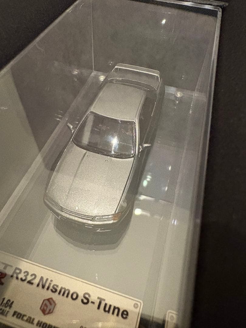FH 1/64 日産 GT-R R32 グレー フル開閉 ダイキャストミニカー