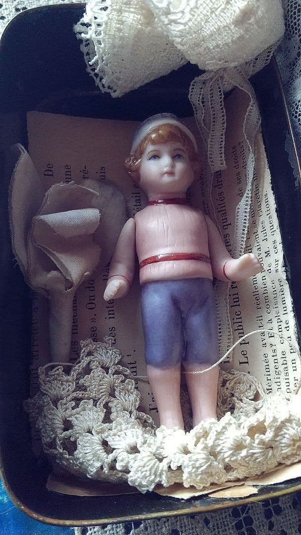 おまけ付❀アンティーク　オールビスクドールHertwig♪プチプレゼンテーション