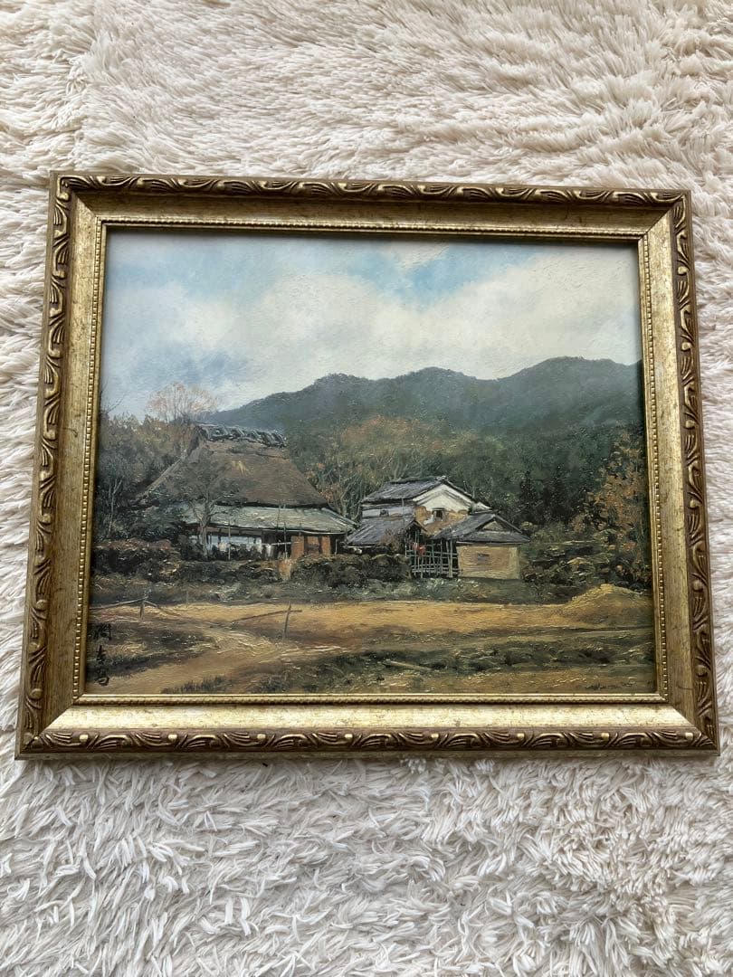 向井潤吉　風景画選集と額付き写真セット