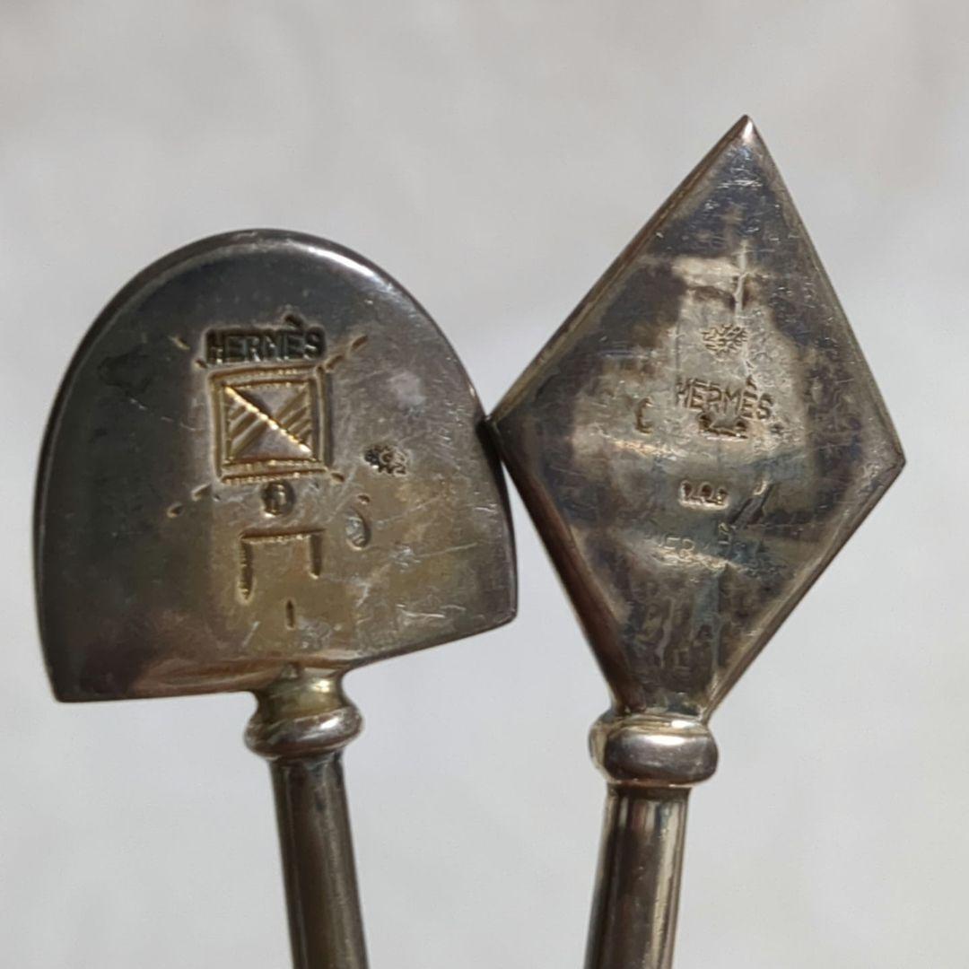 【HERMÈS】希少品 ヴィンテージ ティースプーン ロゴ刻印あり エルメス