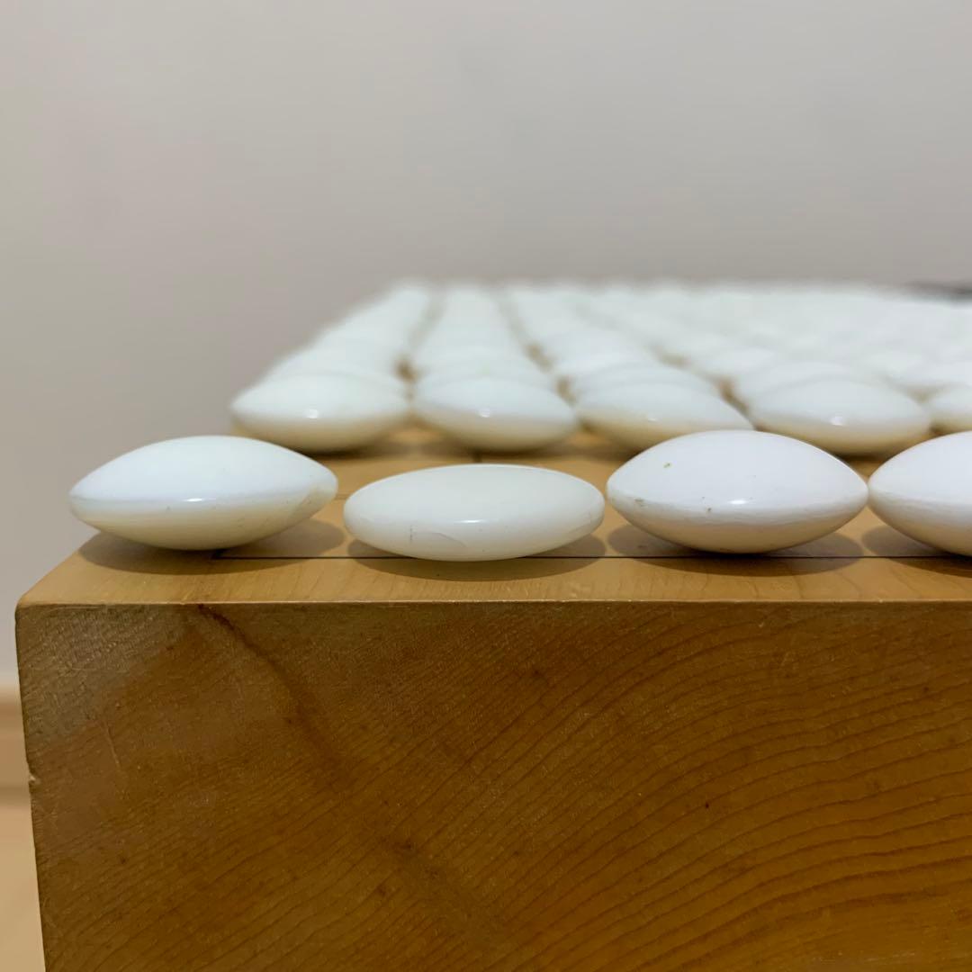 【高級】本榧 脚付碁盤 5寸 ヘソ有り 19路盤