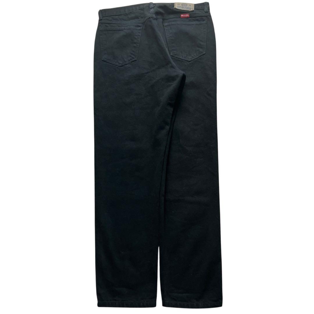 美品90s Wrangler ヘビーオンス ワイドブラックデニム W34L32