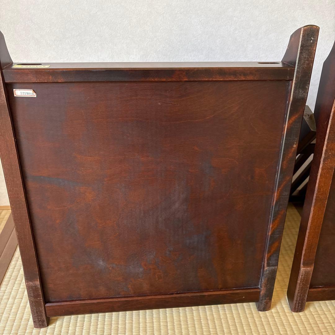 北海道民芸家具　2脚セット　座椅子　折りたたみ　ローチェア　木製　和室