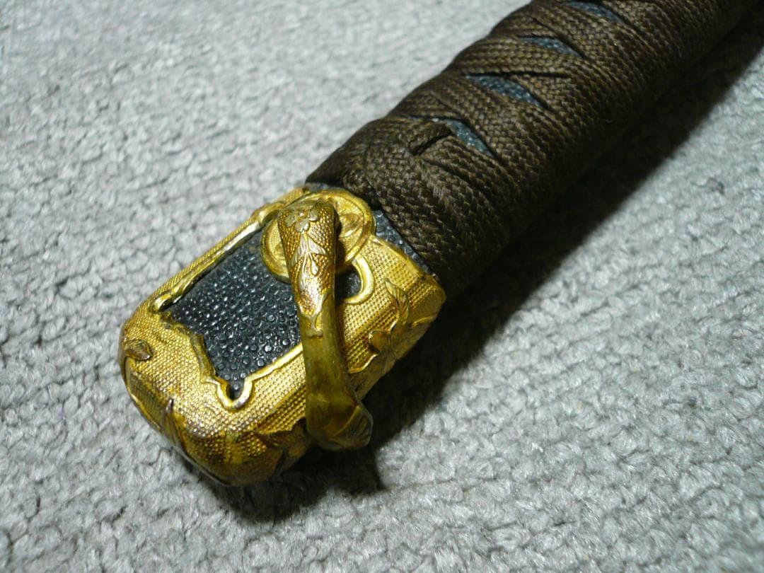 軍刀 柄 旧日本軍 海軍 士官 刀装具 鮫皮 将校 儀礼刀 指揮刀 時代物