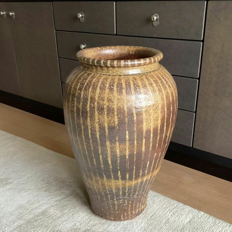 壺　傘立て 小鹿田焼 刷毛目　大分県日田市