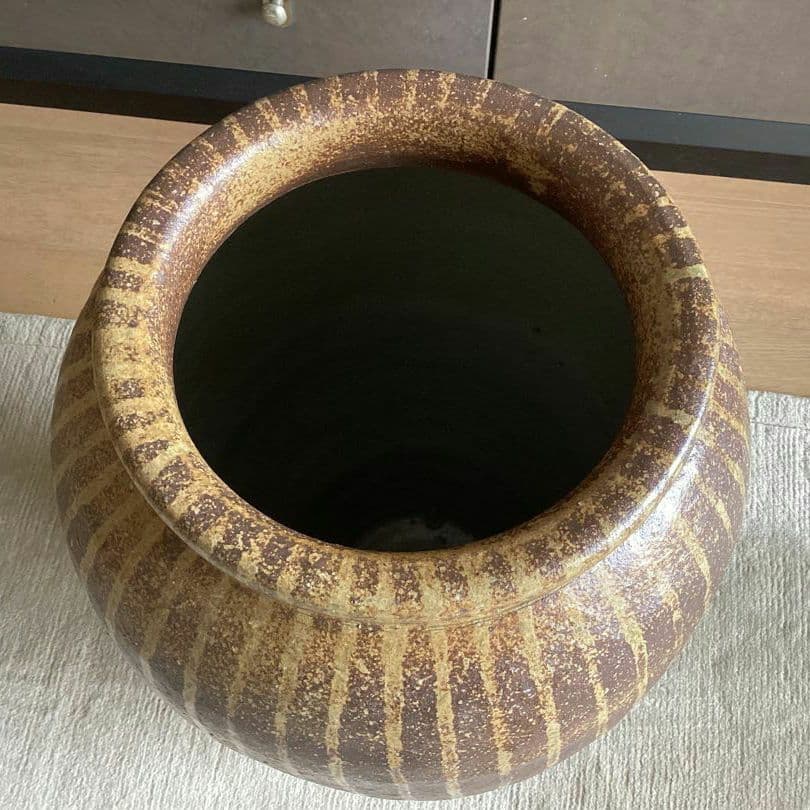 大壺　傘立て 小鹿田焼 刷毛 庭　壺　風情　陶器 大甕　甕　水甕　インテリア