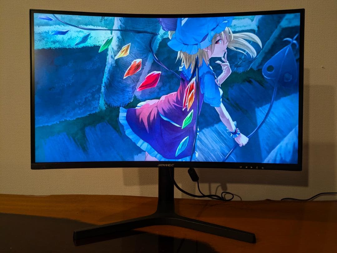 ジャパンネクスト ELED 27インチ 165Hz WQHD 曲面 モニター