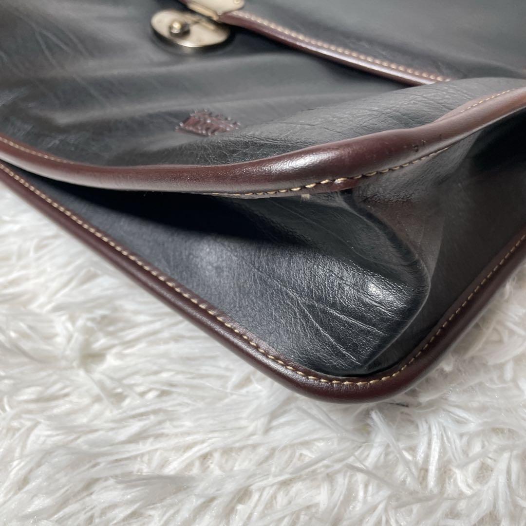 マスターピース　ビジネスバッグ　レザー　ブラック　黒　鍵付き