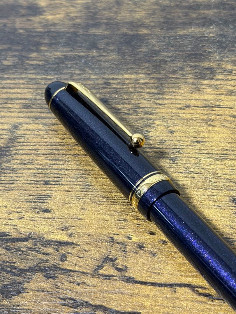 新品　2015年限定　ラメバイオレット　カスタム　74 万年筆　14金　FM