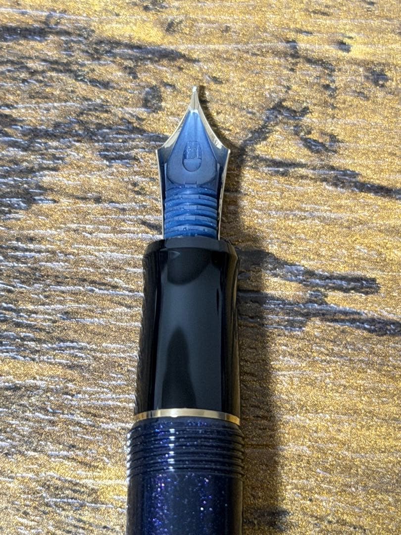 新品　2015年限定　ラメバイオレット　カスタム　74 万年筆　14金　FM