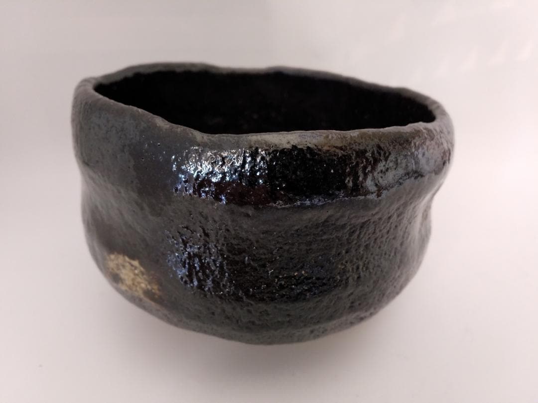 二代 小川長楽 作 黒茶碗 共箱 共布 仕覆 茶道具 茶器 抹茶碗 秀逸品 です