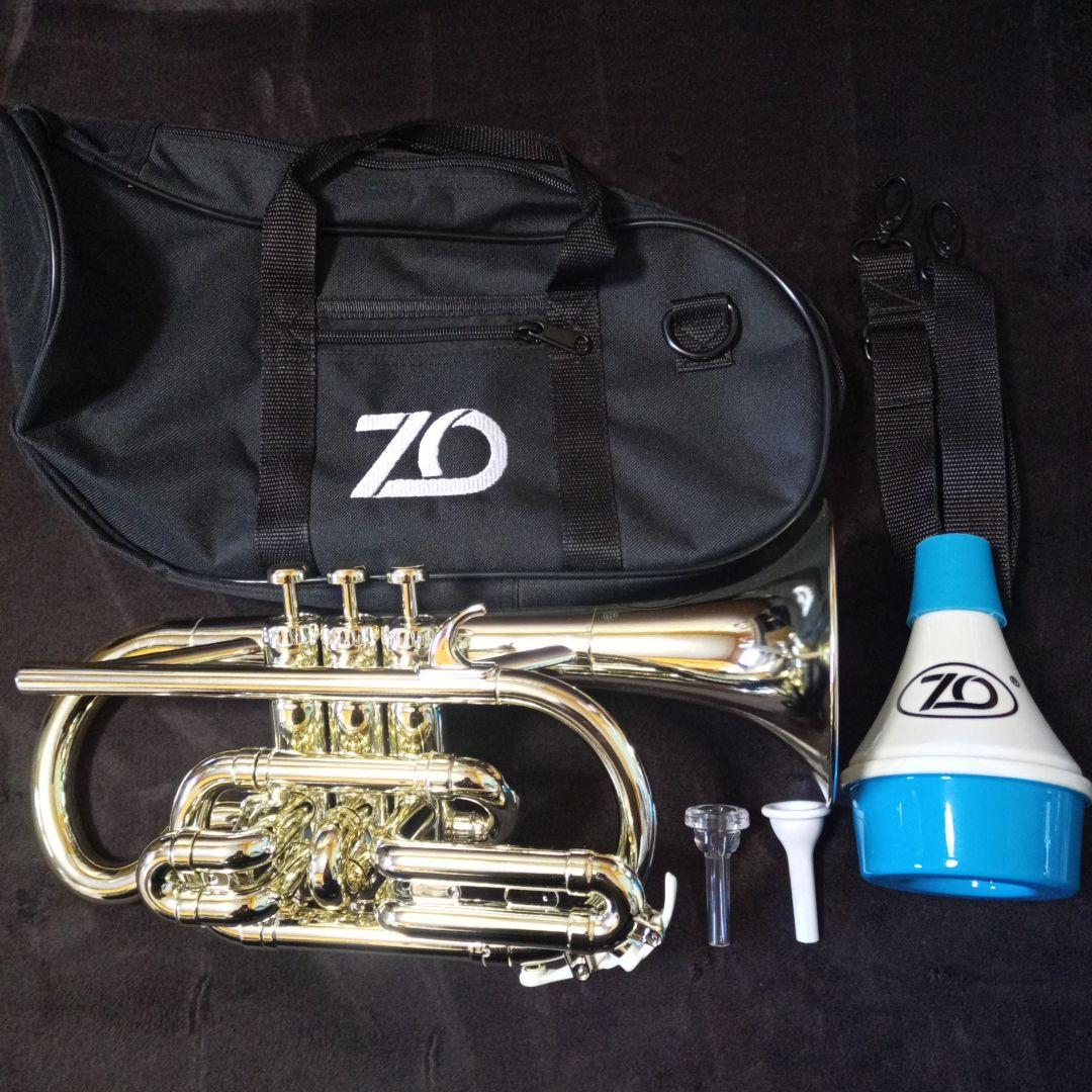 ZO プラスチックコルネット シャンパンゴールド プラクティスミュートセット