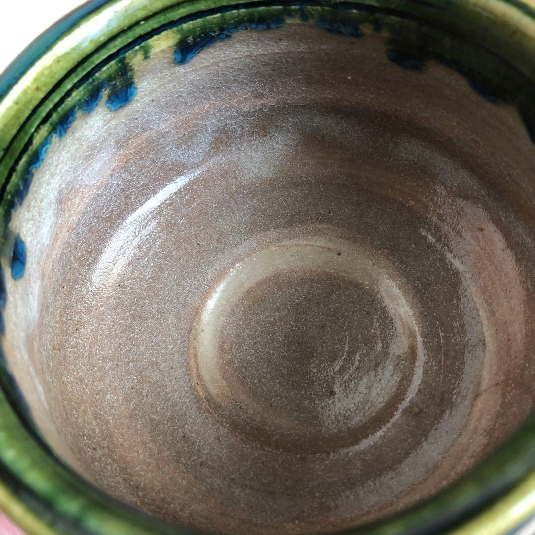 織部 茶盌　大島久興 氏作 共箱入