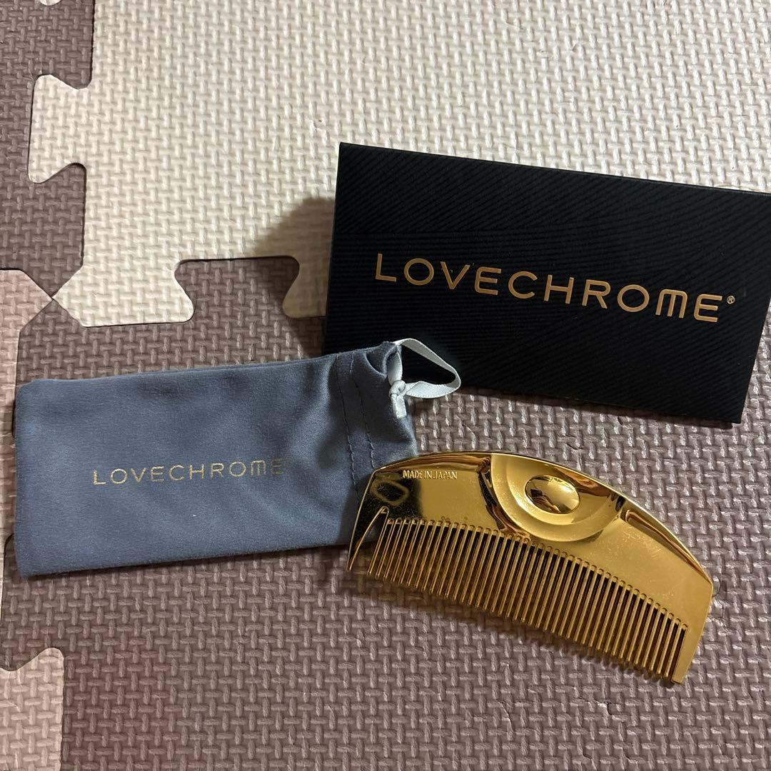 LOVECHROME ゴールド コーム ポーチ付き