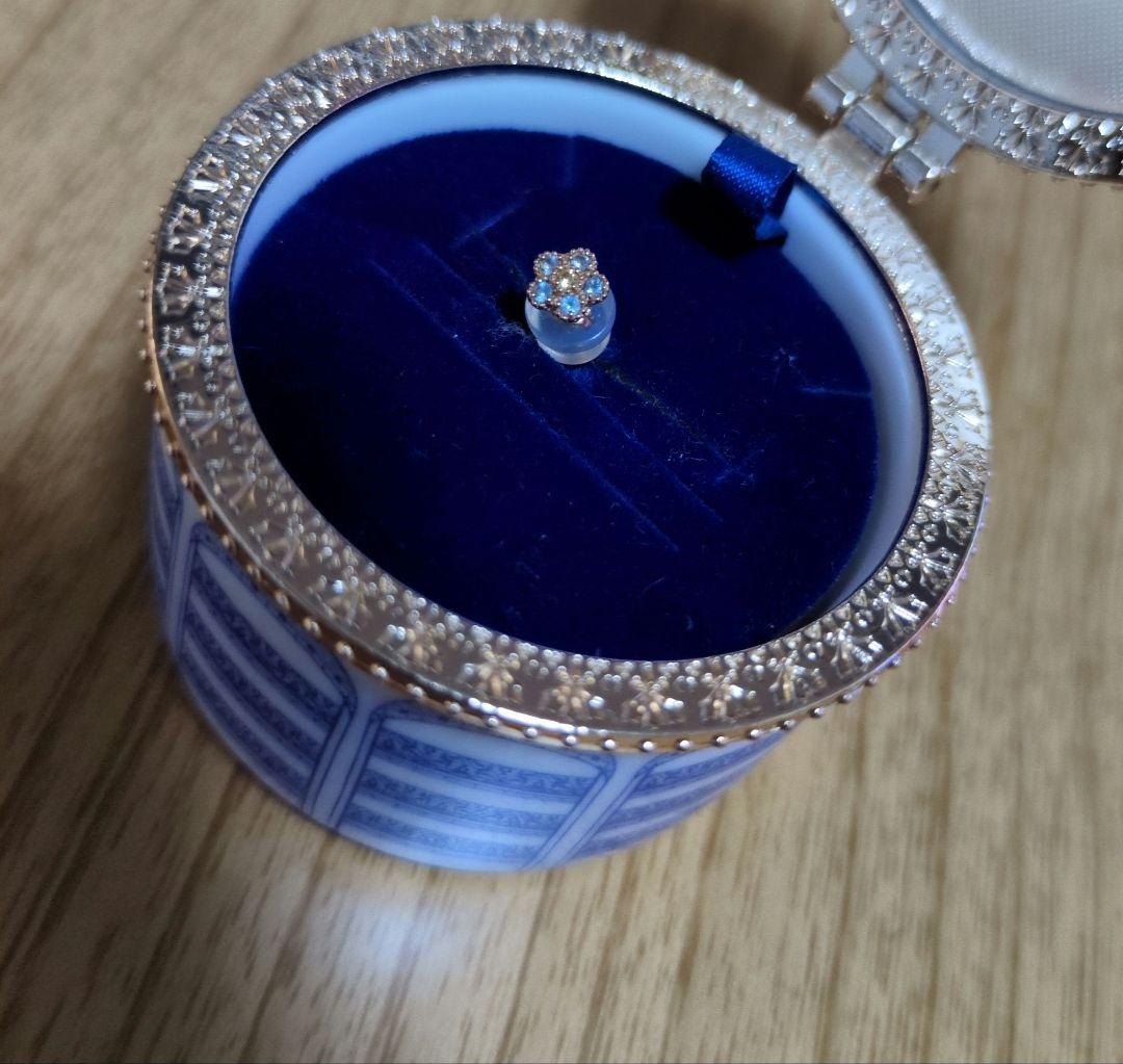 アクアマリンイエローサファイア K18 ピアス(片耳)