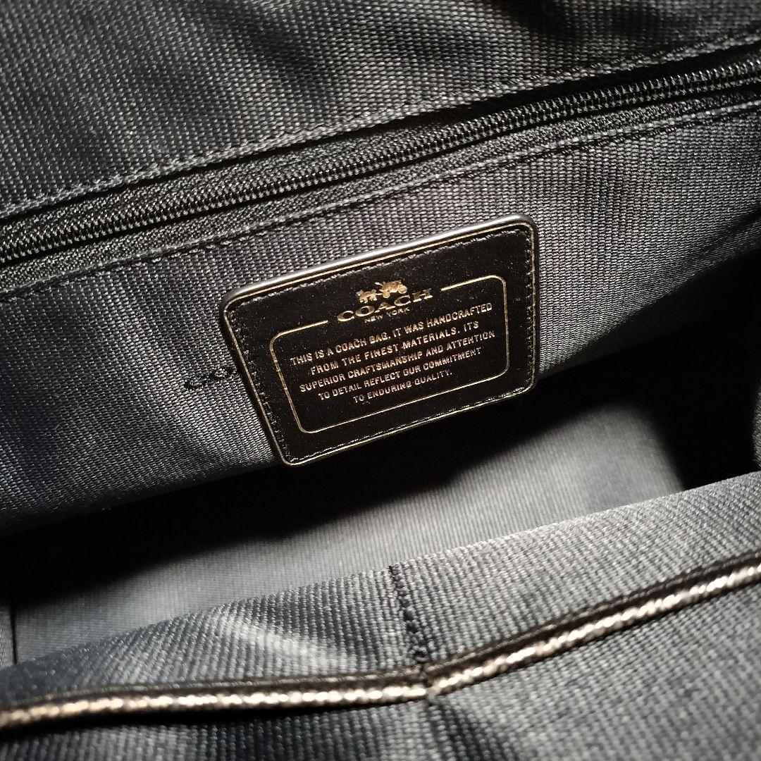 【美品】COACH コーチ ハンドバッグ ショルダー メタリックゴールド