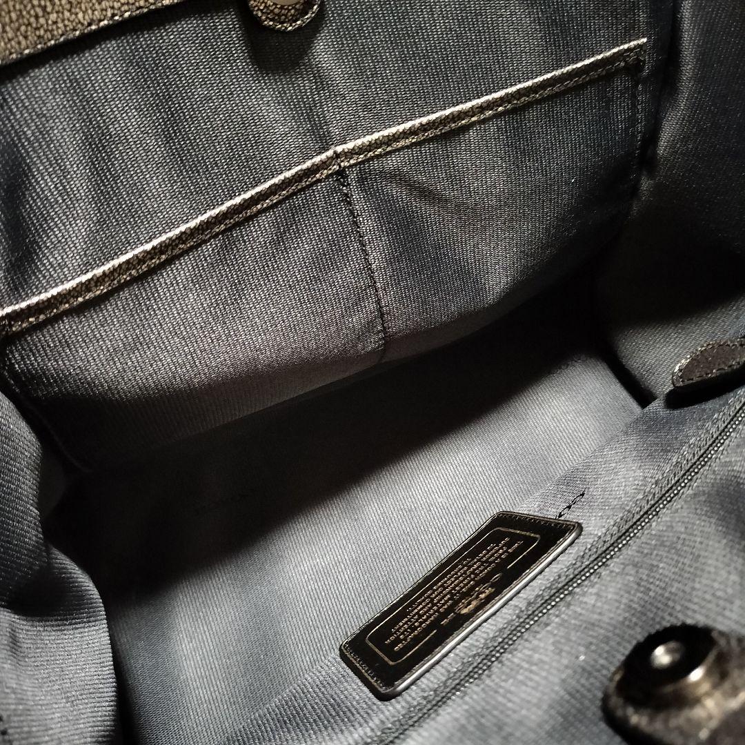 【美品】COACH コーチ ハンドバッグ ショルダー メタリックゴールド