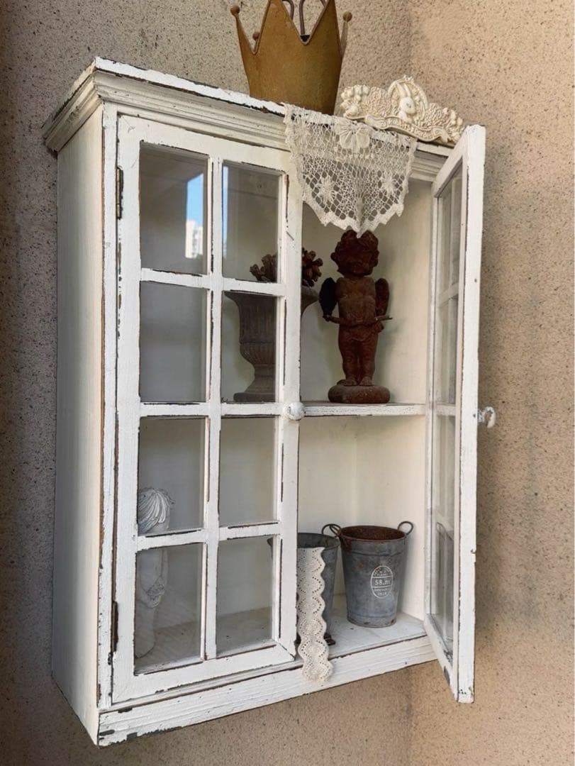 インテリア キャビネット　アンティーク風 ドールハウス　2段収納