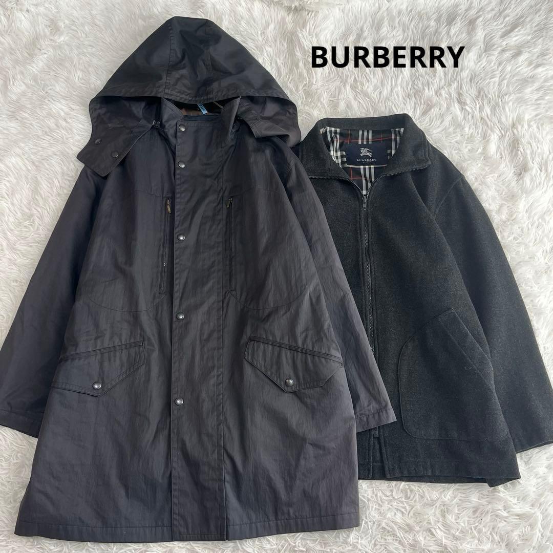 バーバリー モッズコート ライナー付き ノバチェック 2way 三陽商会 日本製