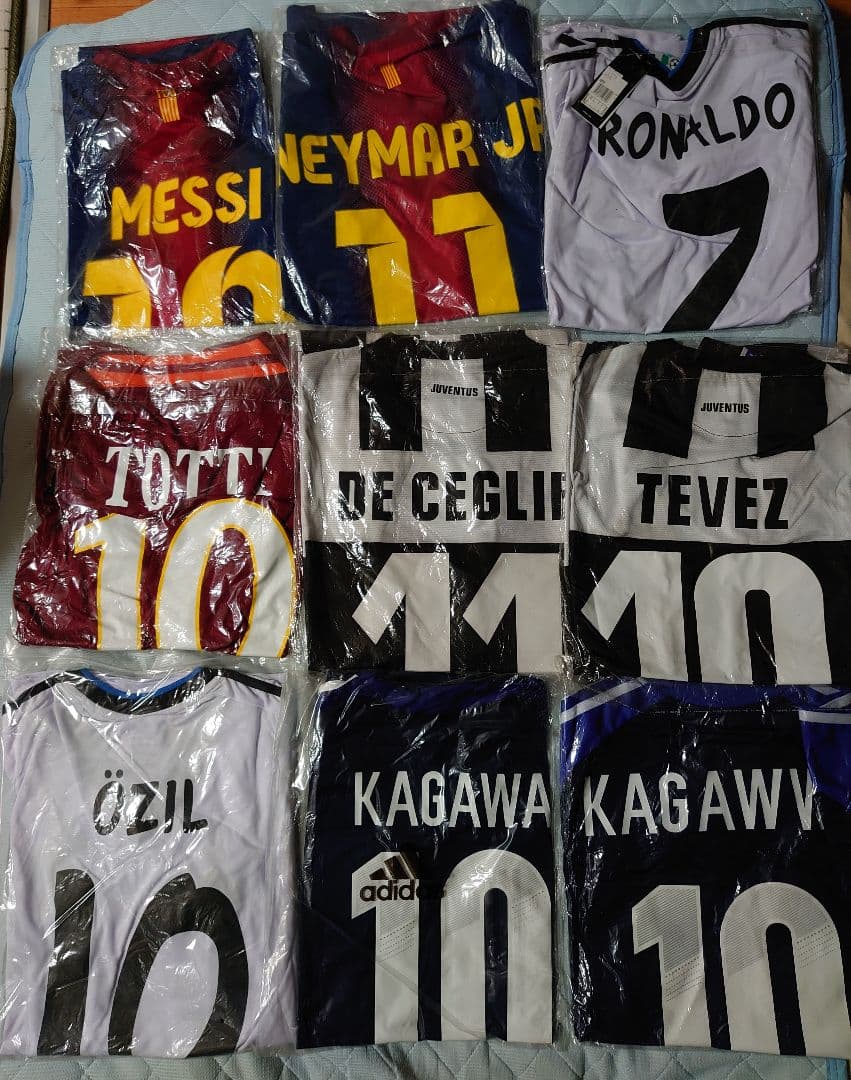 サッカー ユニフォーム ワールドカップ メッシ ロナウド ネイマール トッティ