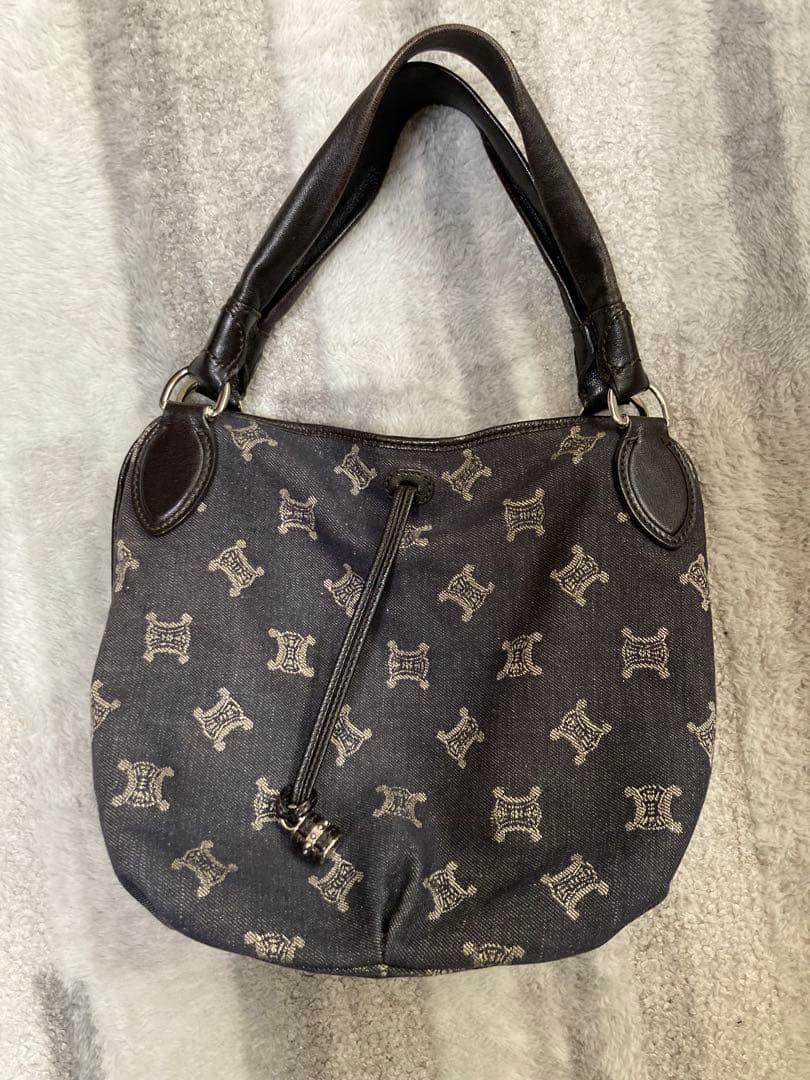 希少　セリーヌ パリマカダム ビタースウィート ハンドバッグ レザー　デニム