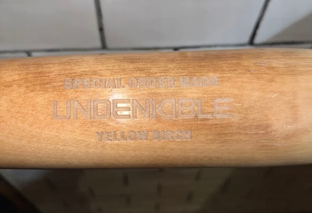 アンダーアーマー限定軟式木製バット794gYY柳田悠岐型イエローバーチ中実仕様