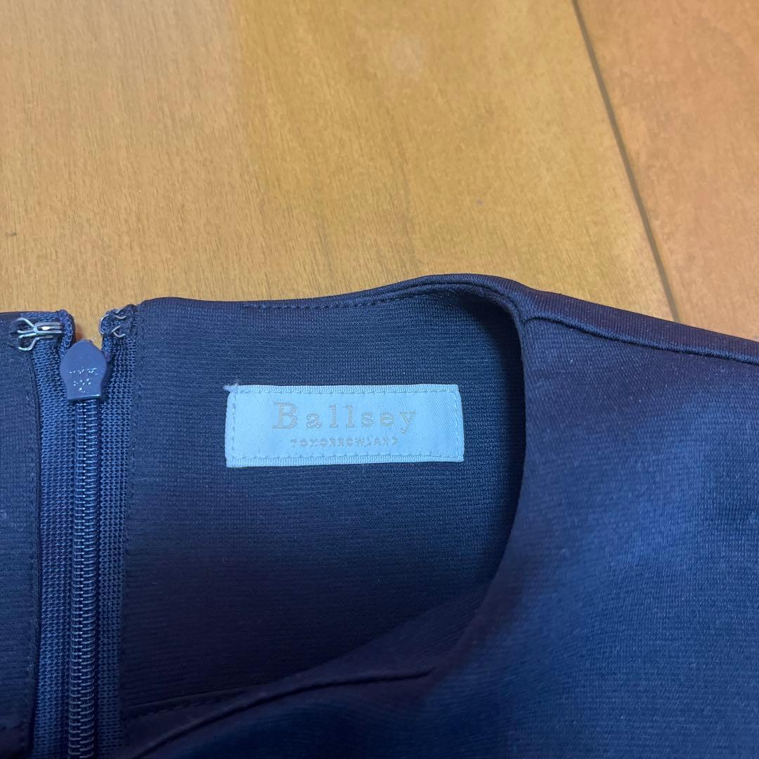 トゥモローランド　Ballsey　ニットコンビポンチ クルーネックワンピース