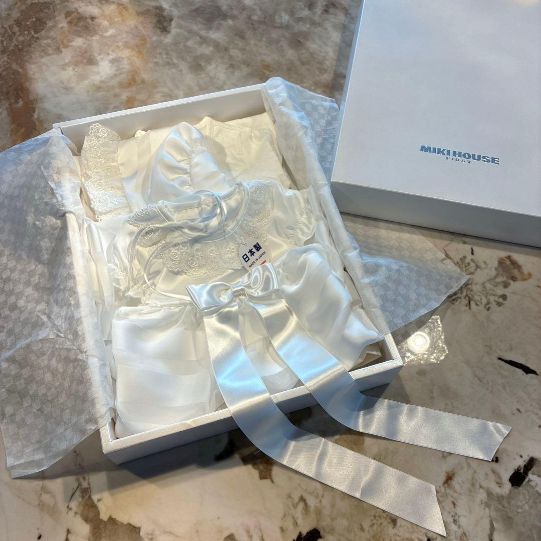 現行　新品ミキハウス　セレモニードレスセット　通年向け　お宮参り　退院　出産準備