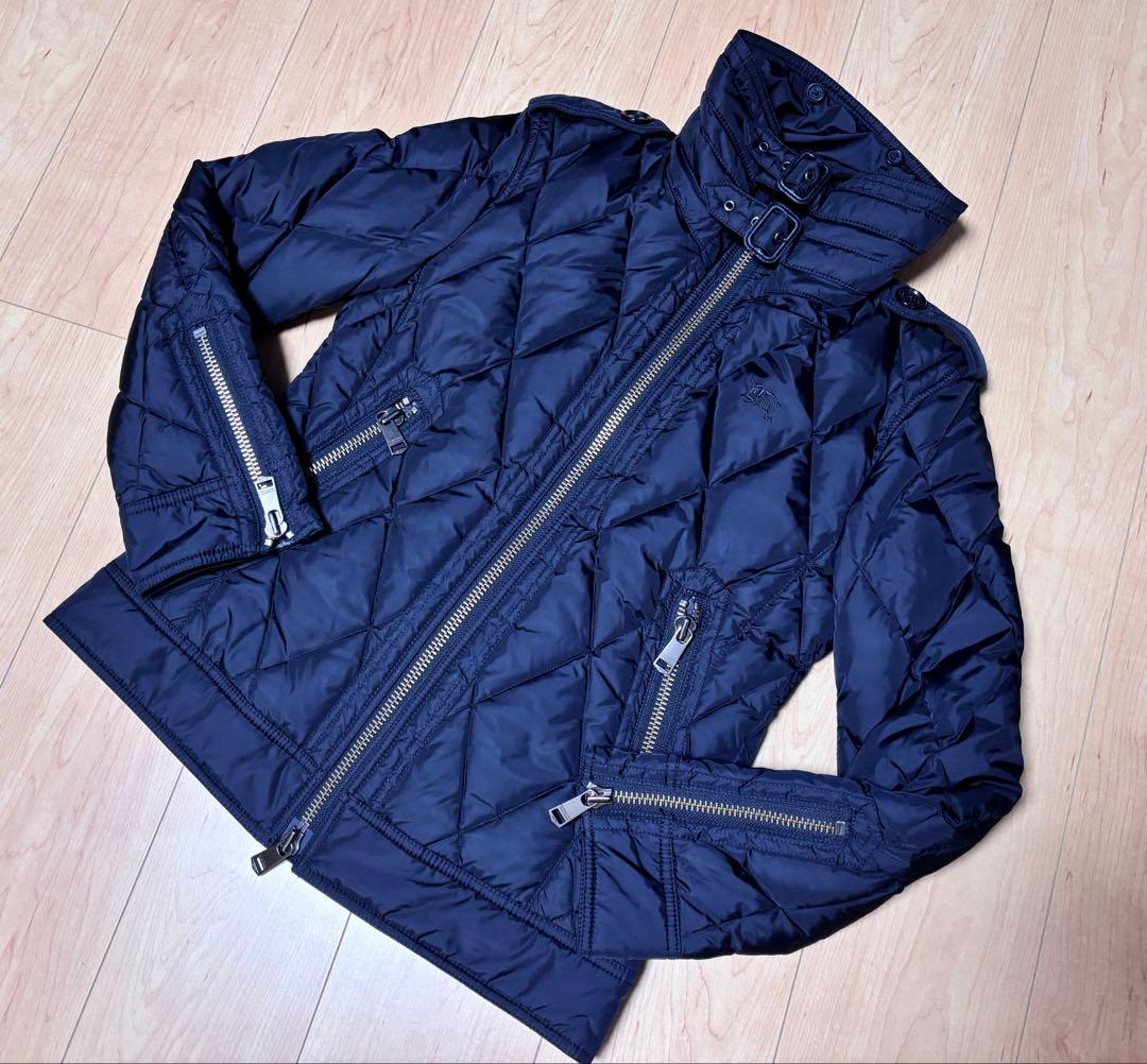 バーバリーブラックレーベル キルティング ライダース サイズS ファー無し